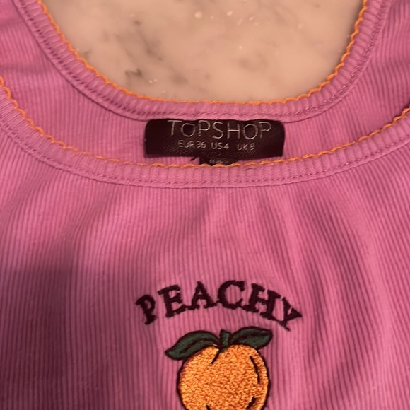 Topshop Peachy Tank Top in size US 4 - Picture 3 of 3